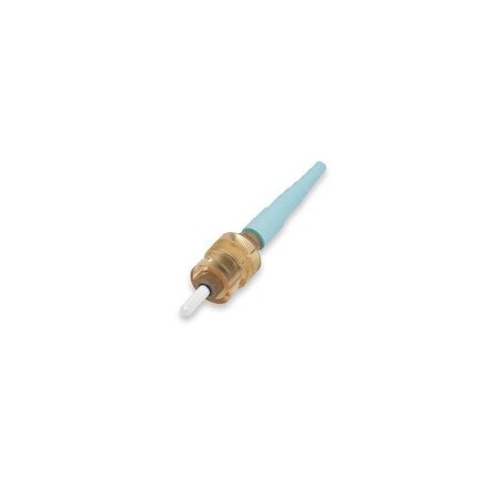 Cable Wholesale ST Connector, 50/125um Multimode (OM3/OM4), Amber Housing & Aqua Boot, Boot 31ST-31195